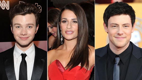 Chris Colfer, Lea Michele et Cory Monteith